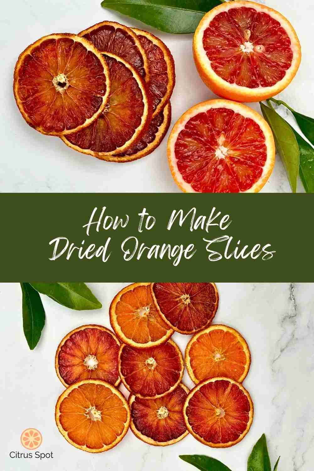 dehydrated or dried blood orange slices