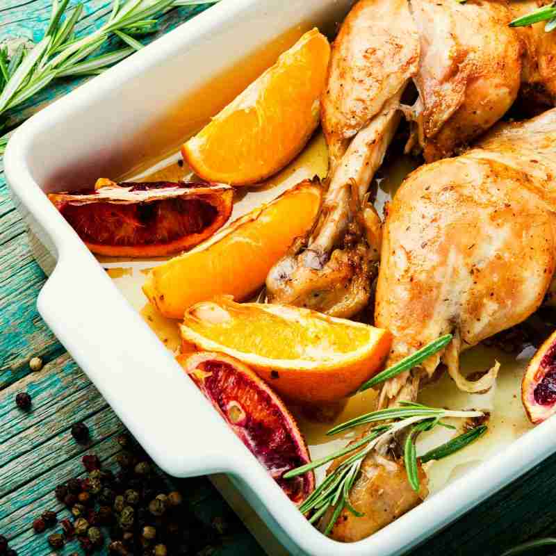 chicken with orange and rosemary