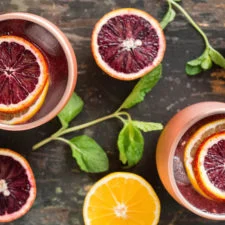 blood orange and Meyer lemon Moscow mule cocktail