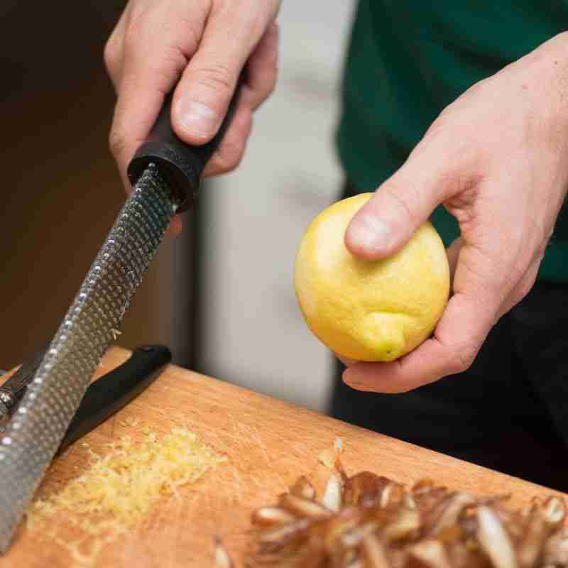 citrus zester with lemon